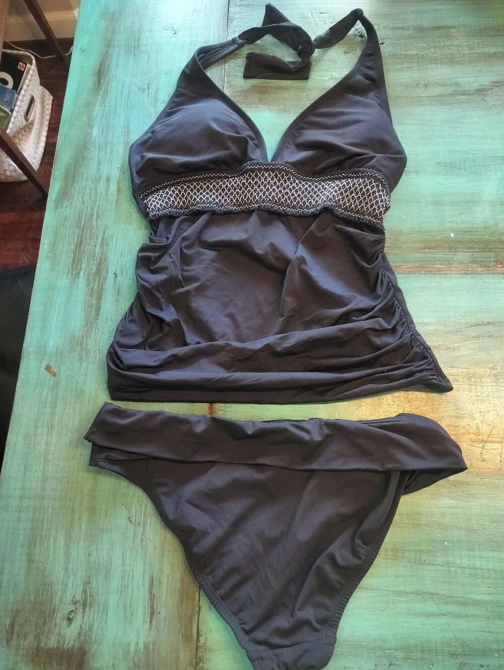 Bleu Rod Beattie Women’s Black Halter Tankini Swim Set